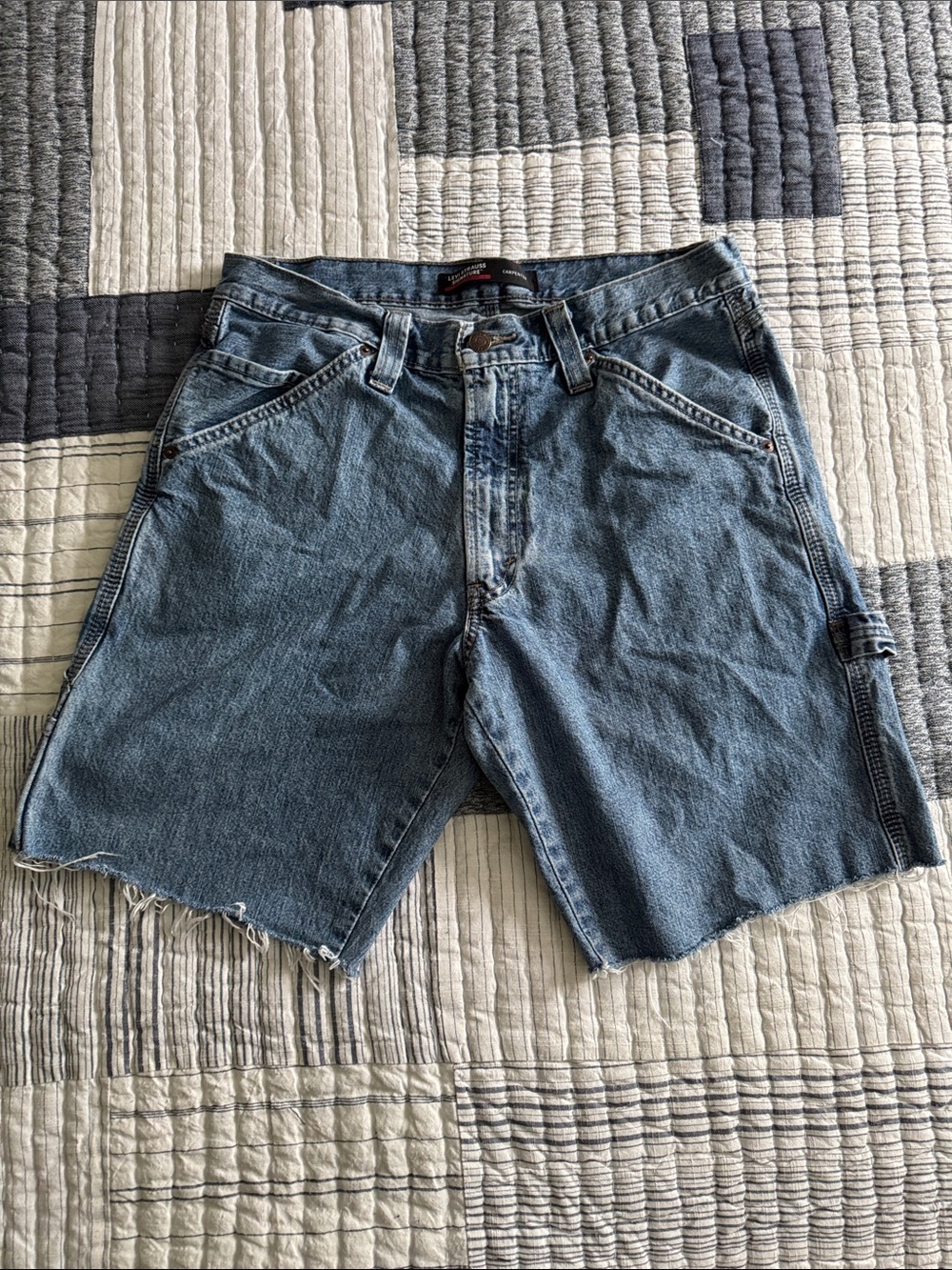 Men's Denim Cutoff Carpenter Shorts - Blue